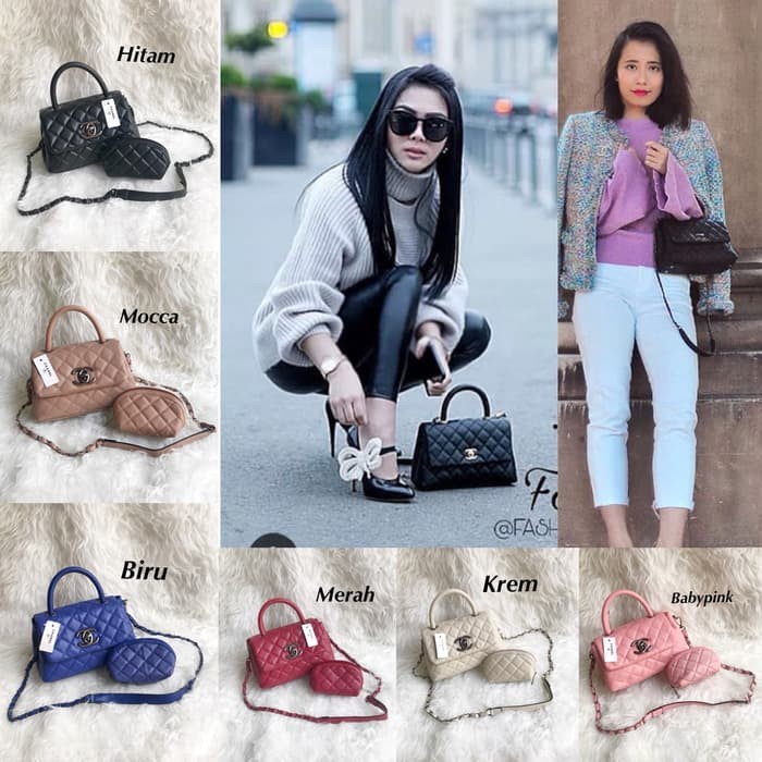 Túi đeo chéo Chanel COCO HANDLE syahrini U7Q1