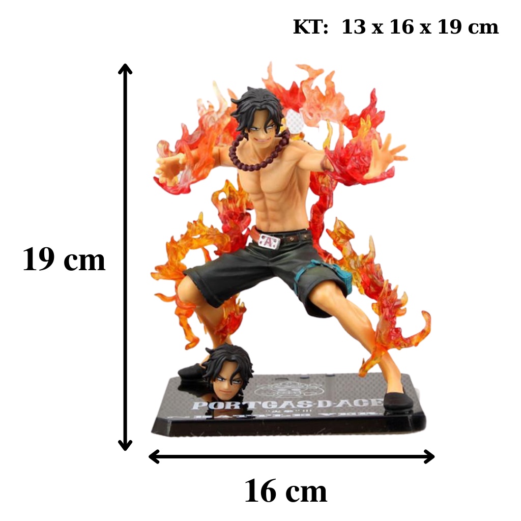 Nhân vật figure Ace portgas D. ace luffy Đồ chơi trẻ em mô hình one piece anime naruto, dragon bal lắp ráp sticker cute