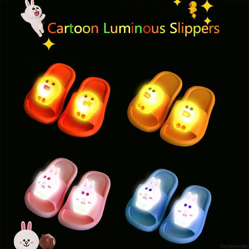 Dép Đế Mềm Có Đèn Dạ Quang Chống Thất Lạc Dành Cho Bé