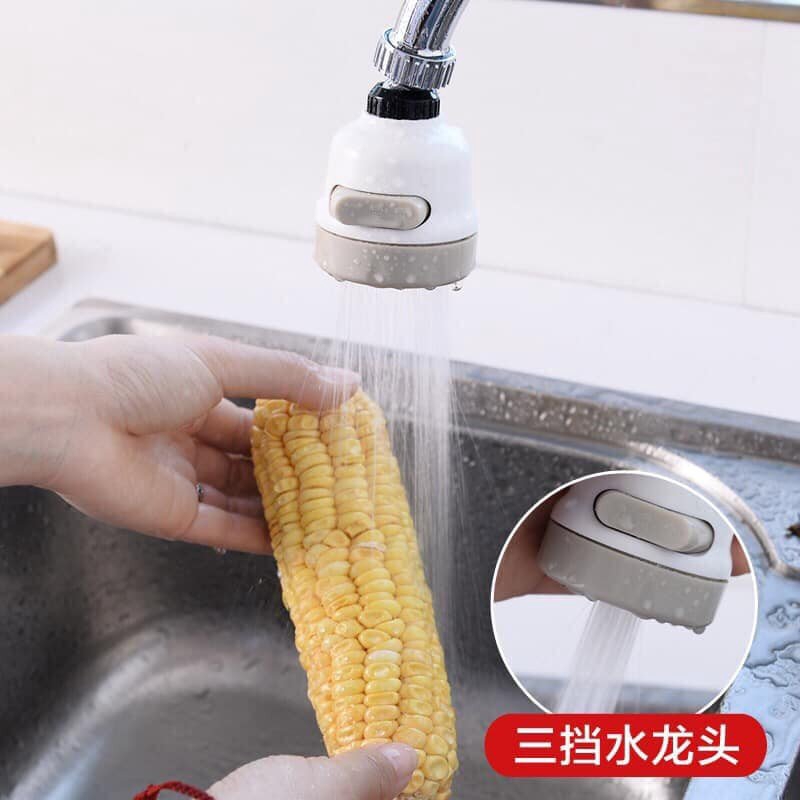 Đầu Vòi Nối Rửa Chén Bát Tăng Áp - 3 Chế Độ Phun - Xoay 360 Độ - Phù Hợp Mọi Loại Vòi Chậu Rửa Bát