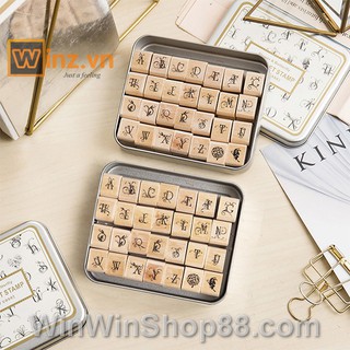 Bộ con dấu Alphabet (hộp thiếc) - Muasamhot1208