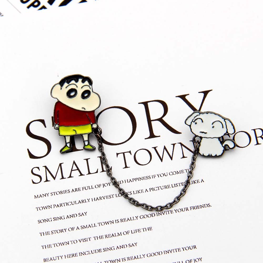 Ghim cài áo hình nhân vật hoạt hình Shin chan dễ thương cho nữ