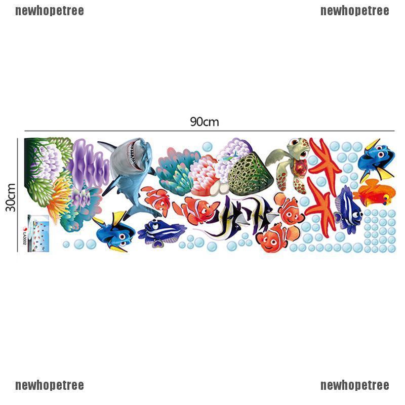 Sticker Dán Tường Nhà Tắm Hình Cá Biển Dễ Thương