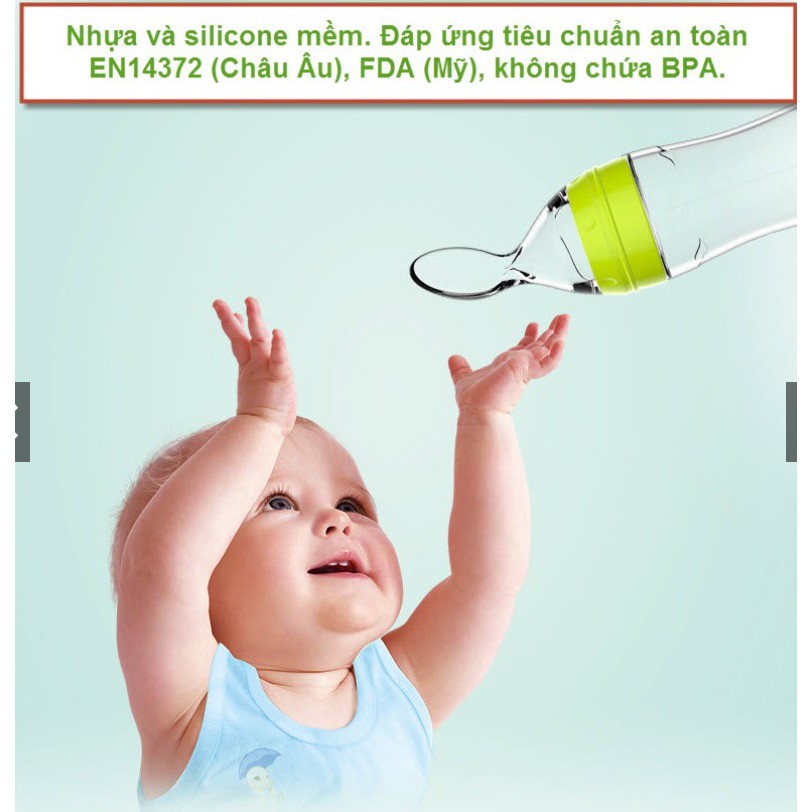 BÌNH THÌA SILICON SIQI BABY ĂN DẶM CHO BÉ