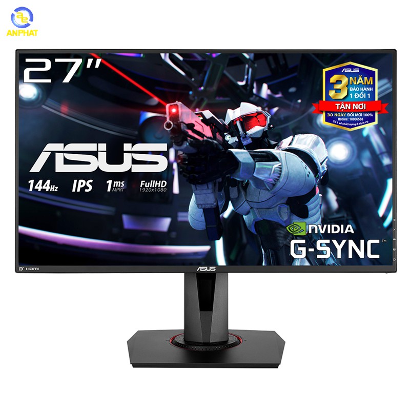 Màn Hình Game ASUS VG279Q/ VG279QR 27 inch IPS 144Hz 1ms MPRT Full HD 2 Loa FreeSync