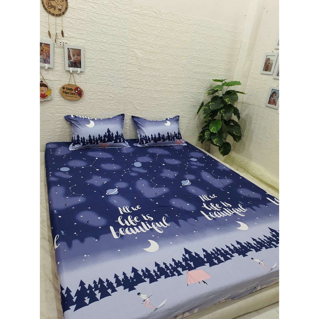 Sét Ga Gối Cotton Poly 3 Món Nhiều Mẫu Mới Nhất 2021