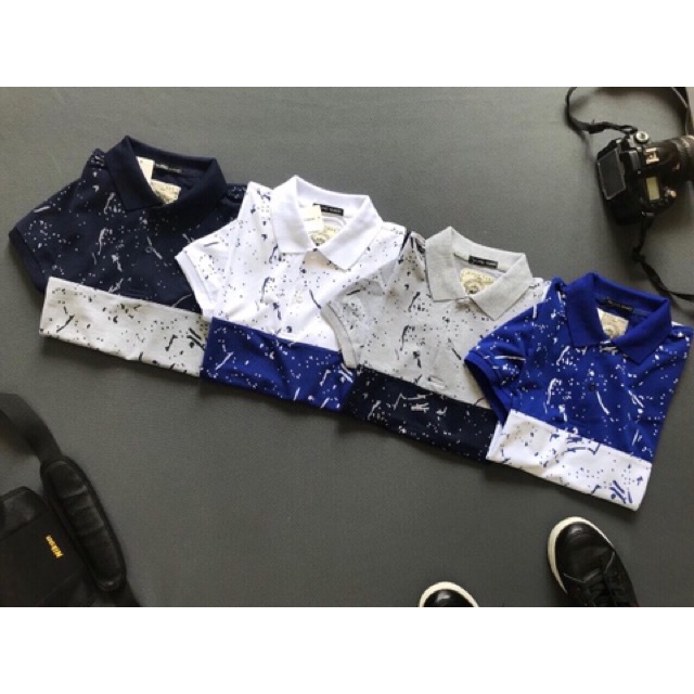 ALBUM 439 - ÁO THUN VNXK COTTON CỔ BÊ PHỐI MÀU RẰN RI