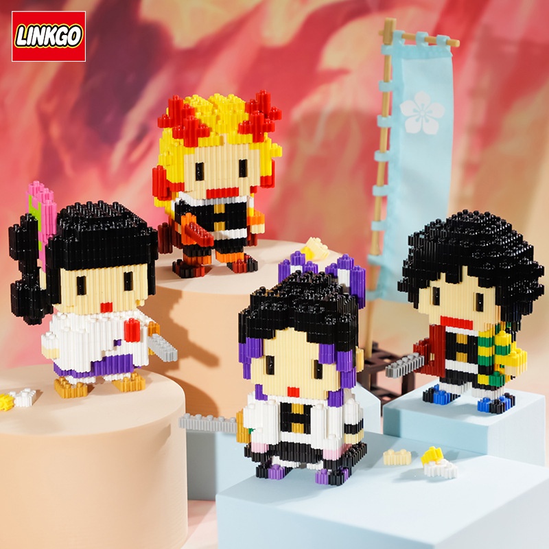 Đồ Chơi Lắp Ráp LEGO LINKGO Kimetsu No Yaiba và Naruto, Mô Hình Nhân Vật 3D Chibi Cho Trẻ Với 300+ Mảnh Ghép
