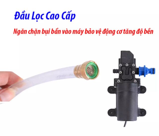 Máy rửa xe mini áp lực cao, rửa ô tô, xe máy, xe đạp, sử dụng điện 220v-60w