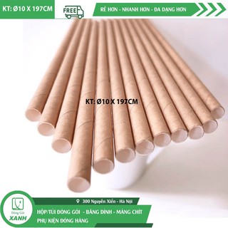 100 ống hút giấy loại Ø 10x197 cm