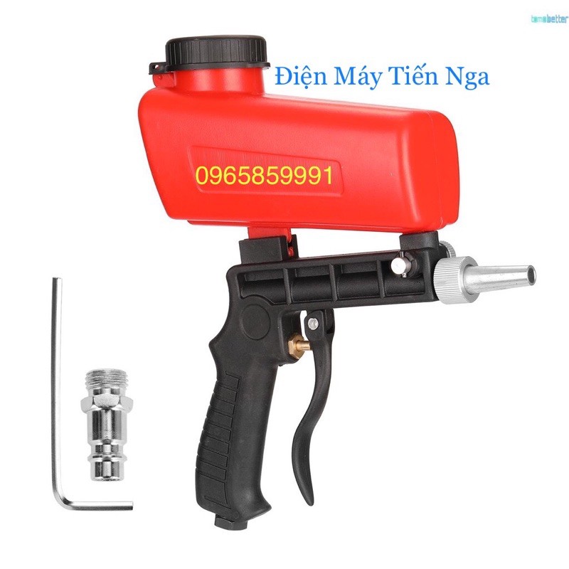 Súng Phun Cát Khí Nén Dạng Bình Đỏ 90 psi