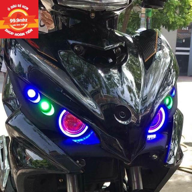 Bộ Mắt Cú Lắp Ex150 và Ex135, Winner V1 Bao Gồm khuôn Nhựa + 2 Đèn U7 + 4 Đèn Cúc Áo