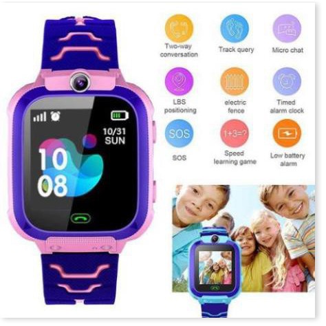 ⚡ Đồng Hồ Thông Minh Định Vị Trẻ Em Q12💝CAO CẤP💝Smart Watch Nghe Gọi, Camera - Vòng Tay Chống Nước Tiện Lợi