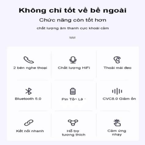 Tai nghe bluetooth Airpods 2 Hổ Vằn chip 1562M không dây [ BH 12 tháng ] định vị, đổi tên, sạc không dây, pin 5H