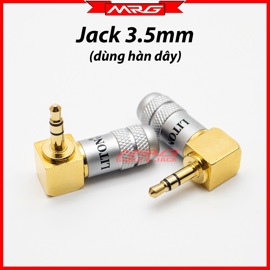 Jack hàn 3.5 mm góc vuông, dùng hàn dây jack 3.5, giá 1 chiếc.