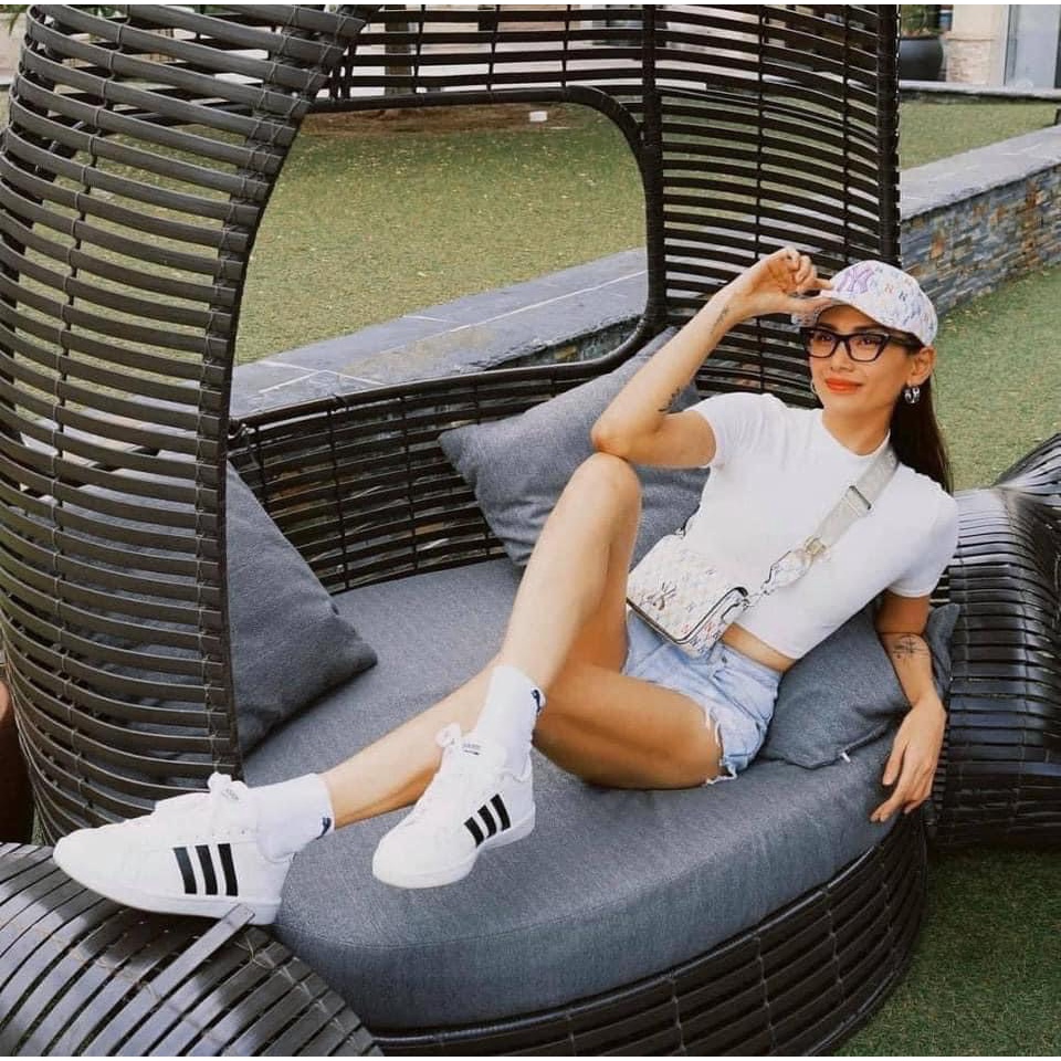 Giày thể thao nữ Adidas Grand Court K - màu trắng