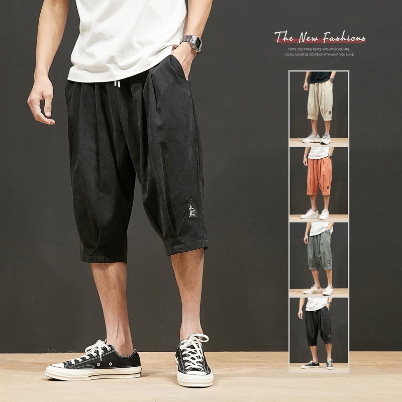 Quần short thể thao 100% cotton có dây rút dành cho nam