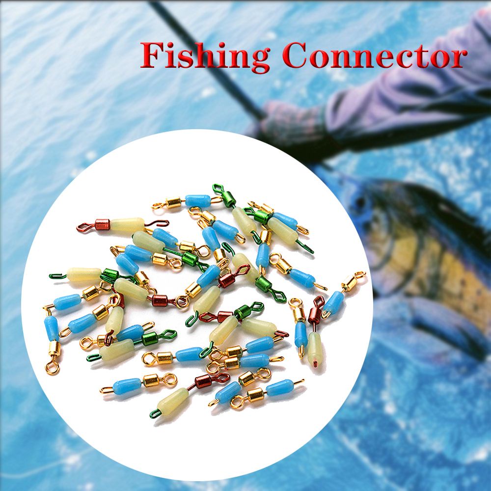 Bộ 30/20 Móc Nối Mồi Câu Cá Xoay Được Bằng Thép Không Gỉ Tiện Dụng
