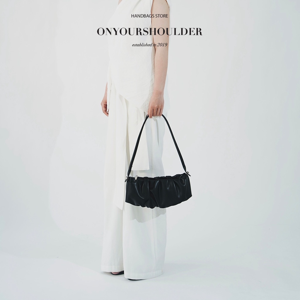 Túi xách nữ màu đen thời trang Aries Bag, túi da công sở thanh lịch công sở cao cấp sành điệu Onyourshoulder
