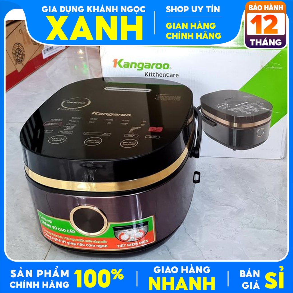 Nồi cơm điện cao tần Kangaroo 1.8 lít KG599N Hàng trưng bày mới 99% Lòng nồi bằng hợp kim nhôm 7 lớp,dày 2 mm