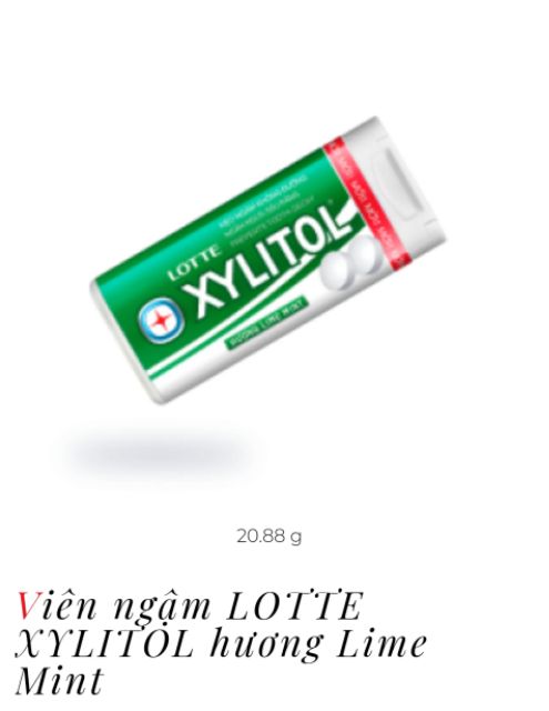 COMBO 3 HŨ KẸO NGẬM KHÔNG ĐƯỜNG LOTTE XYLITOL I  Hương Chanh Bạc Hà, Cam Bạc Hà, Bạc Hà Cay I hũ 20,88g