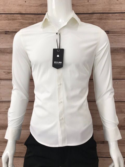 Áo Trắng Trơn Nam GIVE Form SlimFit Ôm Body