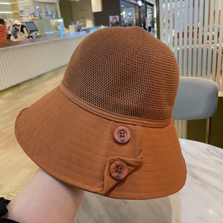 Mẫu MŨ VẢI/ NÓN TAI BÈO ĐAN CÓI PHỐI VẢI ĐÍNH CÚC MÀU CAM ĐẤT Thời Trang Thanh Lịch, Phong Cách Trẻ Trung Cho Mùa Hè