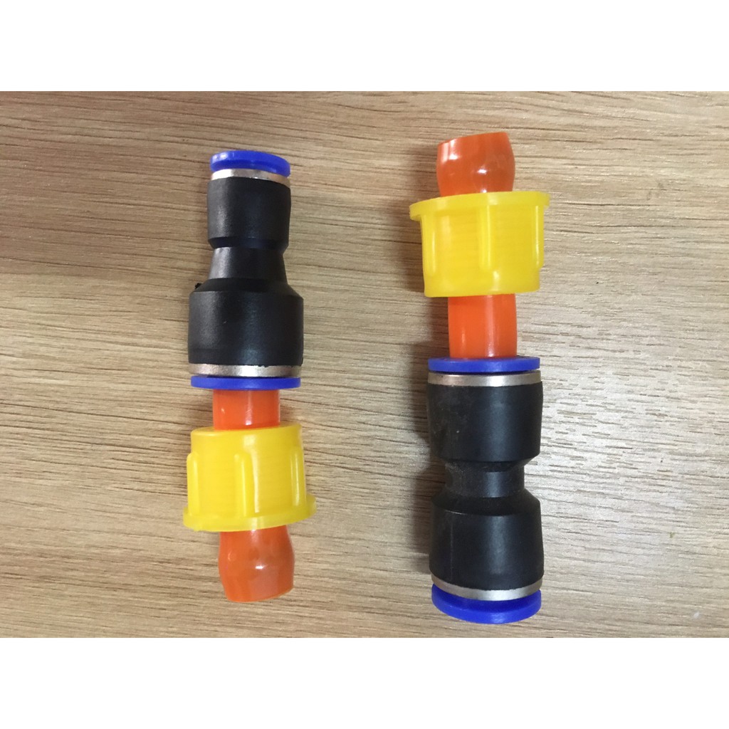 Nối nhanh giảm 12mm xuống phi 8mm và ren 17mm cho bơm đôi mini.12v