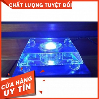 Đế đèn led pha lê đổi màu làm sáng tượng, trang trí size 15x15x3cm cao cấp