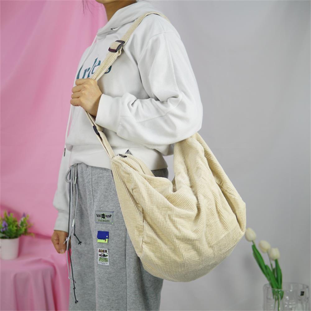 LEILY Túi Xách Tote Vải Nhung Thời Trang Thu Đông