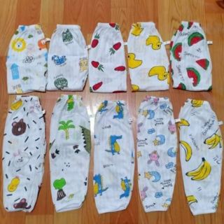 Quần chục dài cotton giấy cho bé trai/bé gái