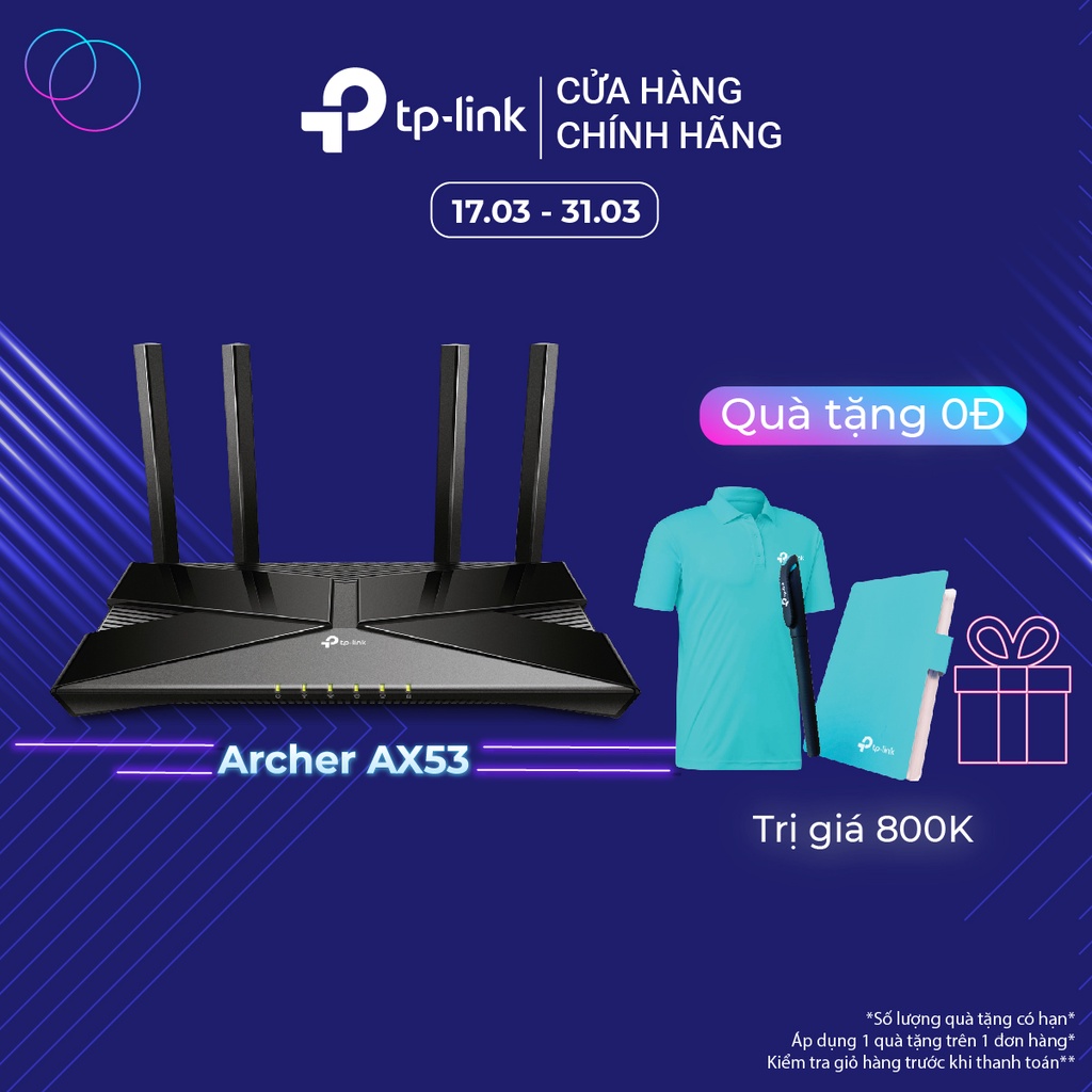 Bộ Phát Wifi TP-Link Archer AX53 Chuẩn Wifi 6 AX3000