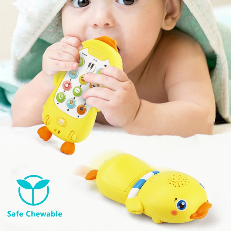 Đồ chơi điện thoại di động SEA SUN TOYS phối hình chú vịt phong cách Trung Hoa dễ thương cho bé