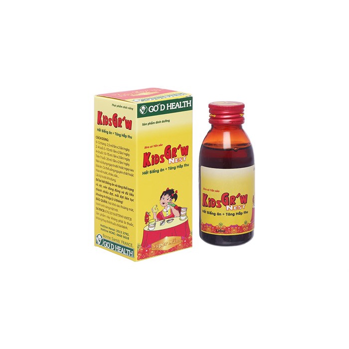 SIRO YẾN SÀO KIDGROW - KIDS GR’W NEST - YẾN SÀO NEST KID GR'W-HẾT BIẾNG ĂN, TĂNG HẤP THU