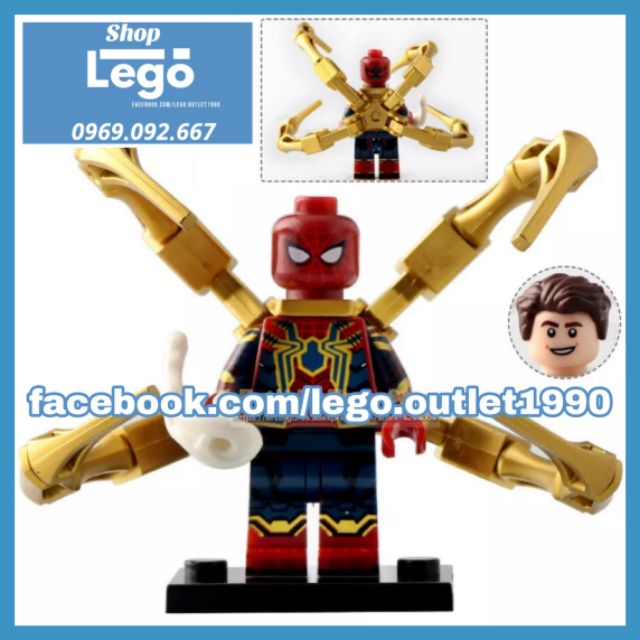 Xếp hình Spider Man : Far For Home Avengers Endgame Spider Iron Marvel Lego Minifigures Koruit Wm705 Kopf Kf1199 KF6090