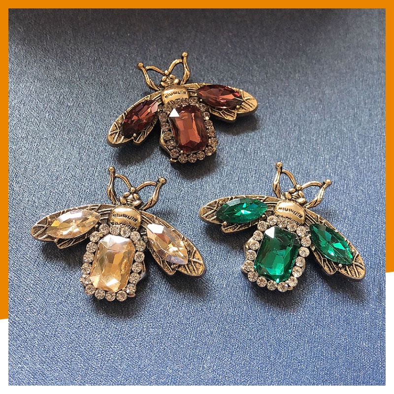 Trâm Cài Áo Hình Chim Ruồi Đính Đá Cổ Điển