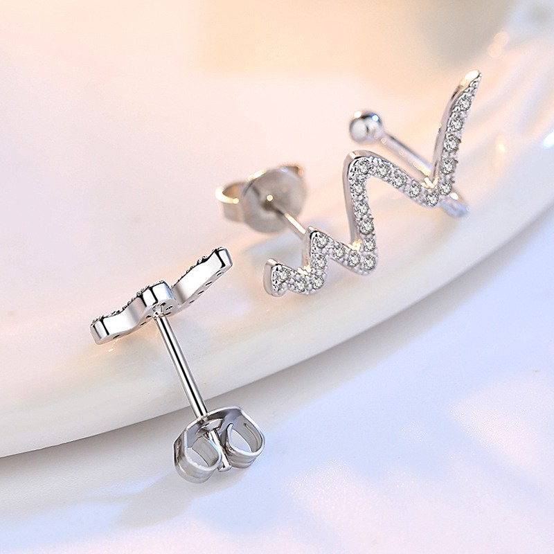 Bông tai bạc Kiểu dáng sóng lượn Dành Cho Nữ ANTA Jewelry - ATJ7074