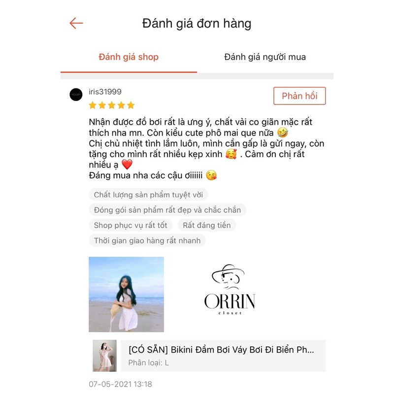 [Tặng Chong Chóng Gắn Mũ Bảo Hiểm] Bikini Đồ Bơi Đầm Bơi Váy Bơi Đi Biển Phối Lưng Dây - ORRIN CLOSET