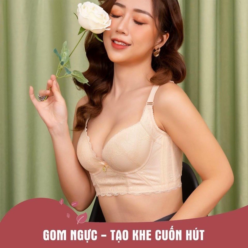 Áo ngực định hình che mỡ lưng với bản to 5 móc cài