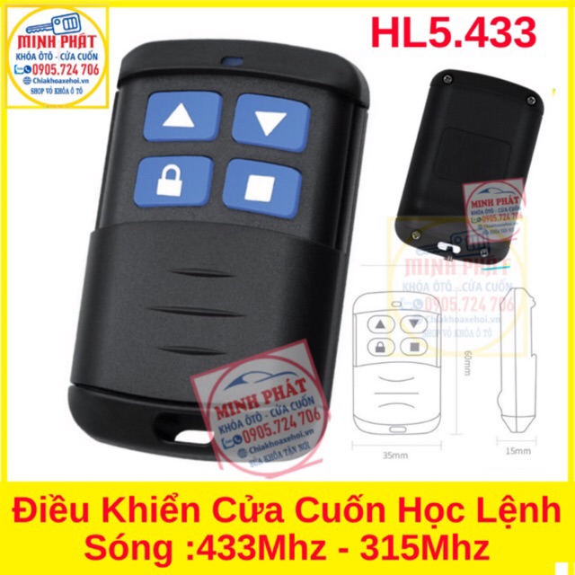 Remote Cửa Cuốn Chống Nước tần sóng 433mhz , 315mhz