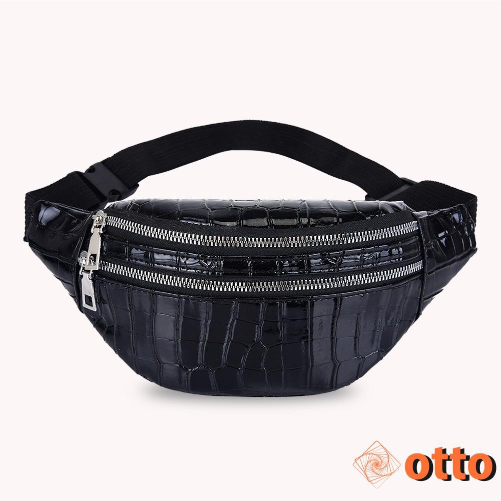 Women Animal Pattern Waist Messenger Bag Outdoor Flap Money Purses Casual PU Leather Belt Fanny Pack