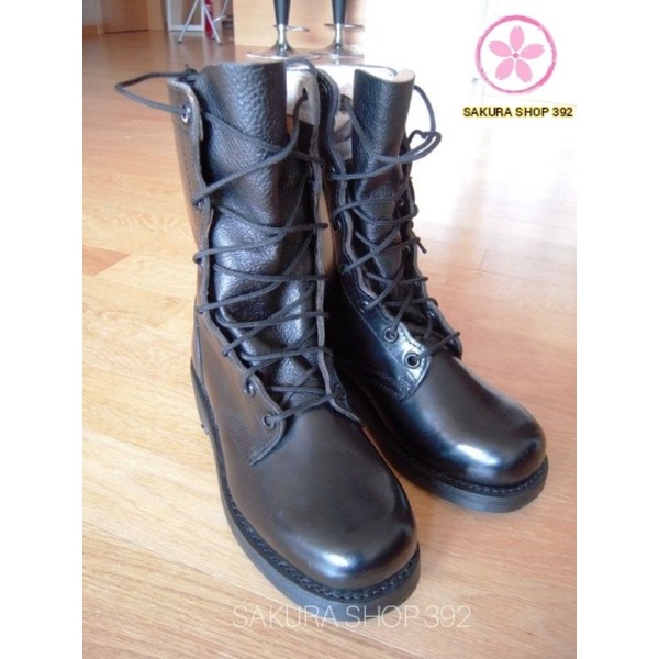 SPE Boot lính cổ cao da bò Hàn Quốc - Giày ghệt cổ cao vải bạt hoạ tiết Digital