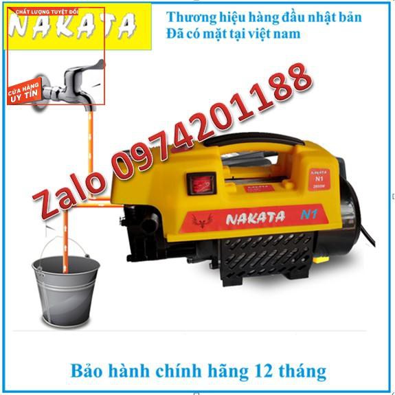 Máy rửa xe NAKATA N1 2800w, hàng công ty - tặng bình