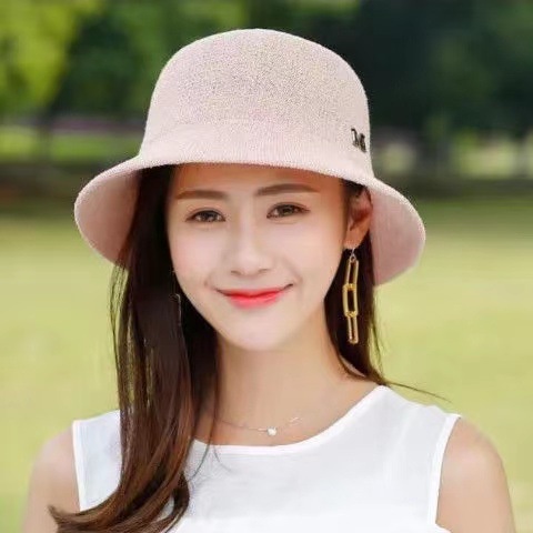 Mũ cói chữ M Beeblanc nón cói đi biển phong cách Hàn Quốc xinh xắn