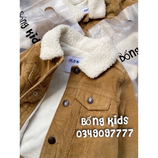 Áo Khoác Nhung Bé Trai Lót Cừu Vàng Bò ON