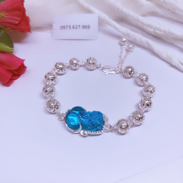 LẮC TAY NỮ BẠC TA MẶT NGHÊ THÂN KIM TIỀN