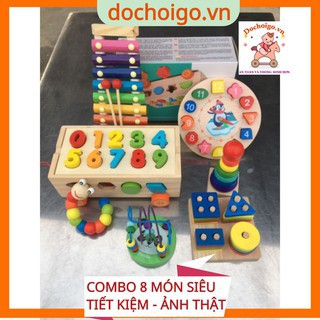 Combo đồ chơi thông minh cho bé, đồ chơi gỗ phát triển trí tuệ 4-7 món dochoigo.vn
