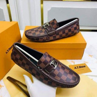 Giày lười LV về 2 màu nâu,đen