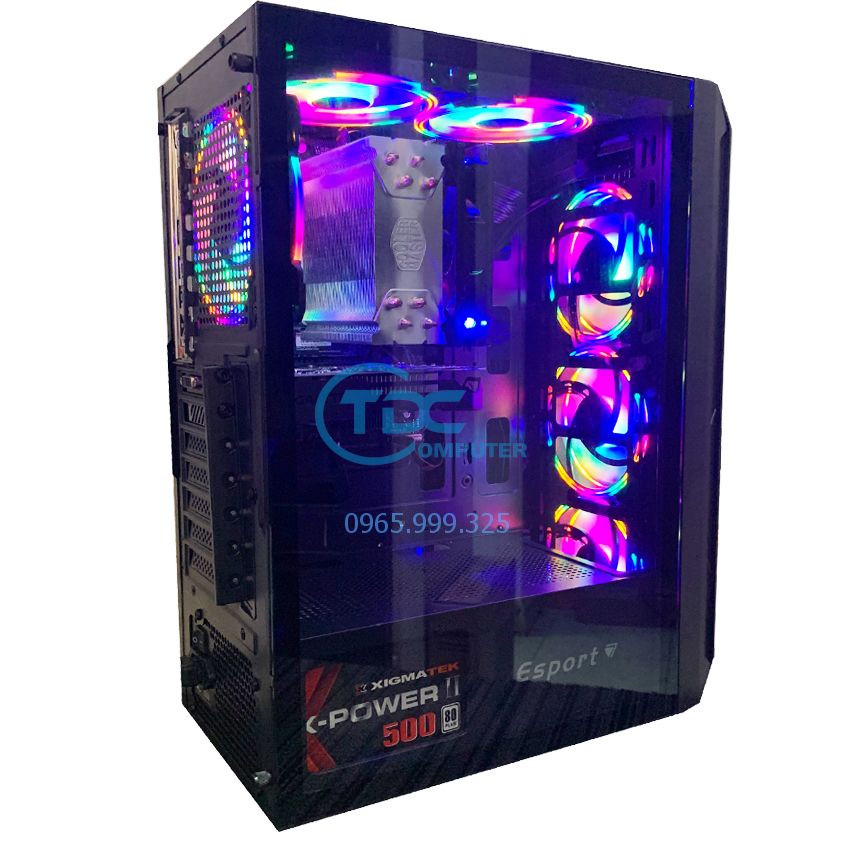 Case máy tính chơi game,thiết kế đồ họa Max PC CPU core i3 10105F, Ram 32GB,SSD 256GB, HDD 500GB Card 1050TI+Qùa Tặng