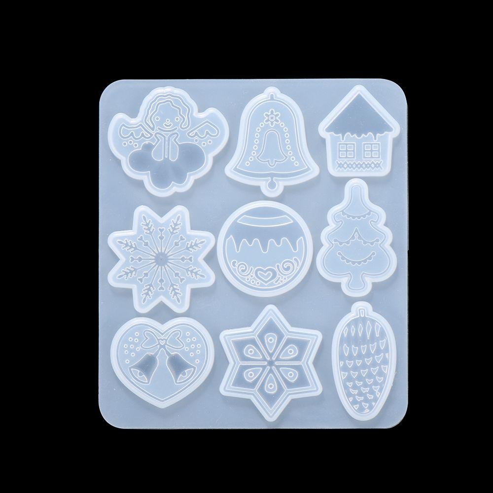 MOILYVN Khuôn Làm Thẻ Nhựa Resin Pha Lê Treo Trang Trí Cây Thông Giáng Sinh